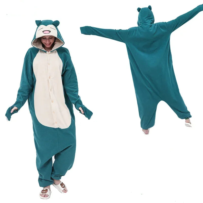 Snorlax Squirtle Mewtwo Onesie Kigurumi Gengar Cosplay Costume Halloween Adult Anime Cat Eevee Pajamas Pijama