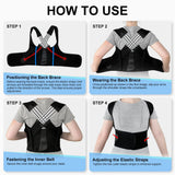 Back Brace Posture Support for Women and Men, Shoulder Straightener Adjustable Full Back Support Upper and Lower Back and Neck