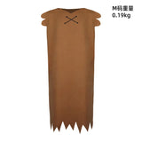 Women Men Flintstone Cosplay Halloween Costume Tv&Movie Role Play Dress and One Piece Set for Adults Party Carnival Wear