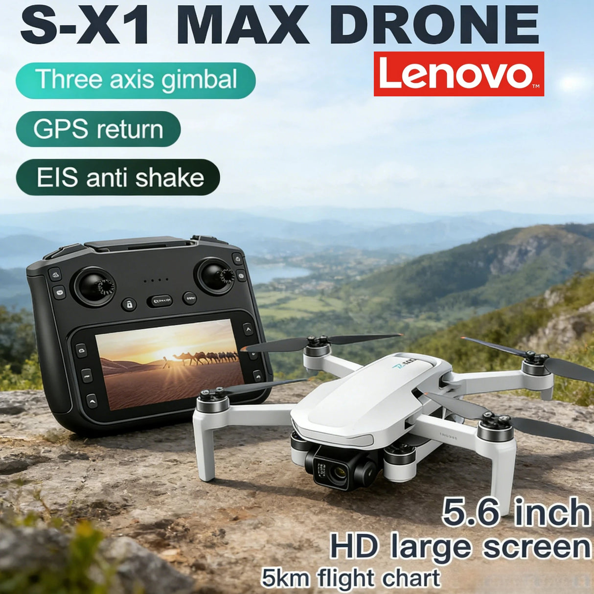 Lenovo S-X1 GPS Drone 8K HD professional camera Three-axis gimbal WIFI Obstacle Avoidance Quadcopter Brushless Toy Gift