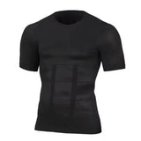 Mens Slimming Body Shaper Compression Shirt Tummy Control Slimmer Shapewear Gynecomastia Undershirt Posture Corrector Tops