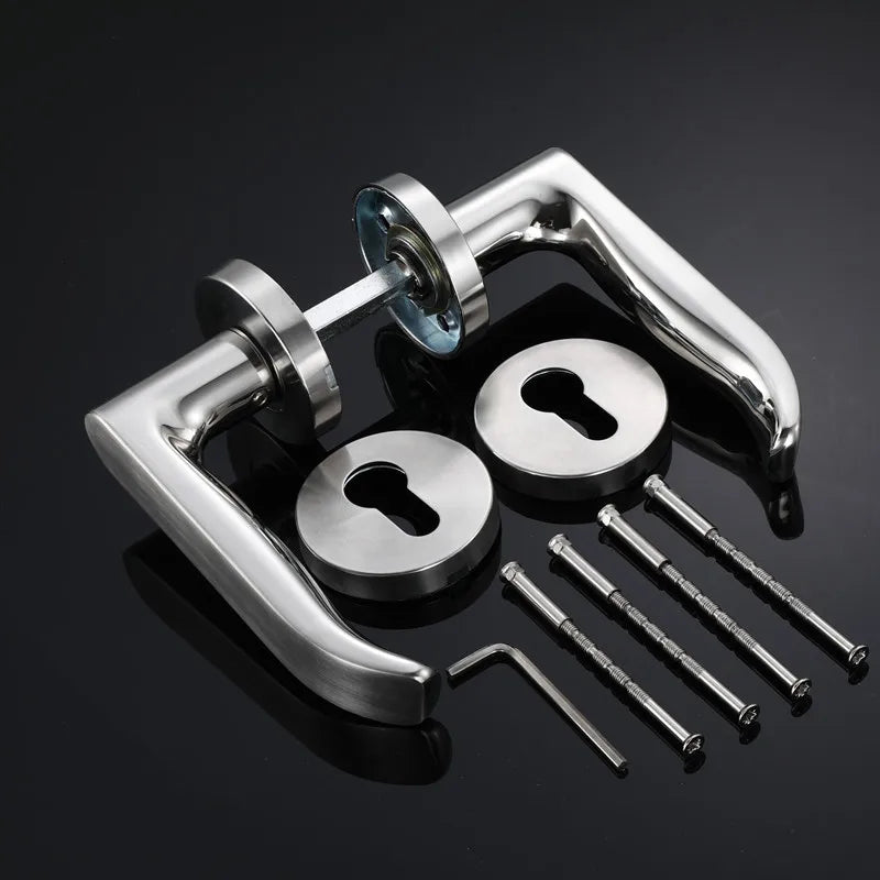 1set Stainless Steel Universal Door Knob Bedroom Split Door Lock Handle Door Handle Hardware Door Handles for Interior Doors