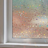 Window Privacy Film Static Clings Vinyl 3D Decals Stickers Rainbow Film for Glass Door Heat Control Anti UV