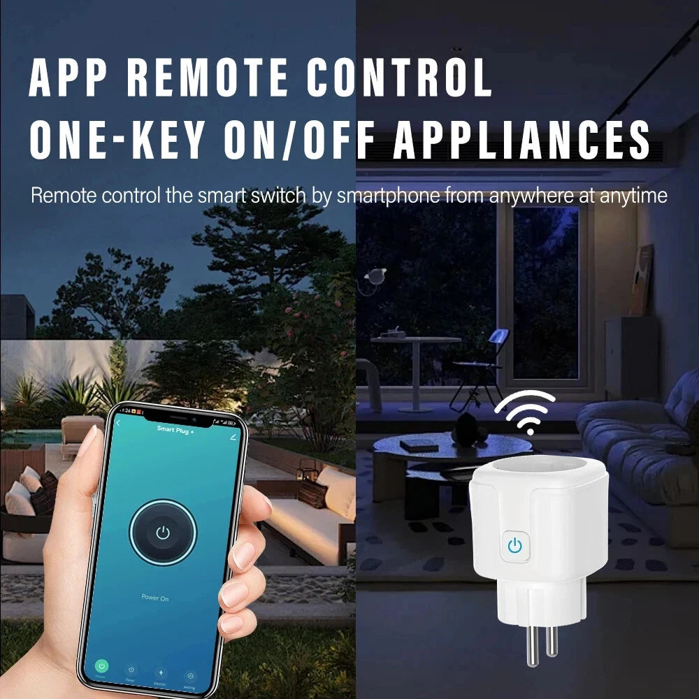 EU Plug Zigbee3.0 or WIFI adapters Smart Sockets With Power Monitor Wireless App Voice Remote Control works with Tuya Smart life