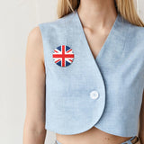 Round 58mm UK England British National Flag Pins Badge Tinplate Brooches Bag Decoration Label Buttons Badges Gift For Kids & Adults
