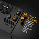 CONENTOOL 21 V Cordless Impact Wrench, 1/2in 680N.m High Torque Drill, Brushless Impact Gun with 2x 4000mah Batteries, 6 Sockets