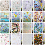 2/3m Flower Window Film Vinyl Opaque Glass Film Privacy Protection Glass 3D Stickers Stained Window Glass Films Home Decoration