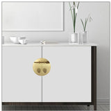 12/15/18/20CM Classic Furniture Handle Brass Round Face Plate Back Plate Cabinet Knobs and Handles Home Improvement