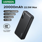 UGREEN 20000mAh portable power bank 20W fast charging