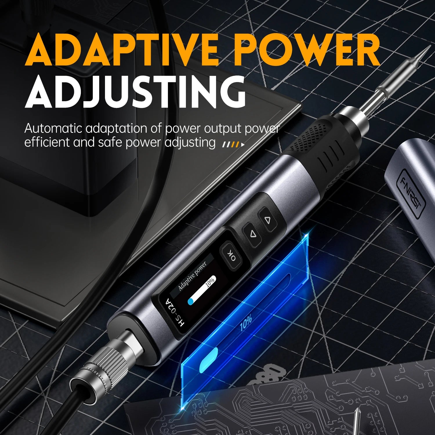 FNIRSI HS-02 Protable Heat Toolbox Kit 100W Power Adjustable Temperature Quick Heating Repair Equipment 100-450℃ for DIY Repair