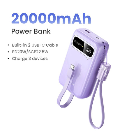 UGREEN 20000mAh portable power bank 20W fast charging