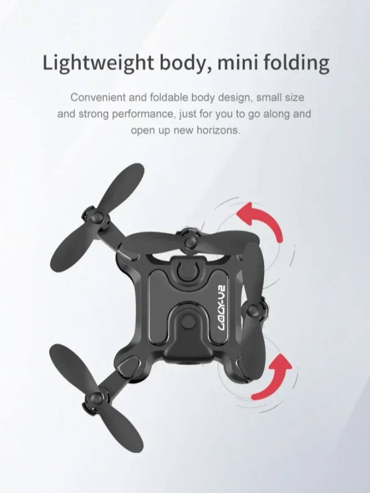 V2 New Mini Drone Professional HD Camera 5G Wifi FPV Air Pressure Altitude Hold Foldable Quadcopter RC Drone Toys UAV 2026
