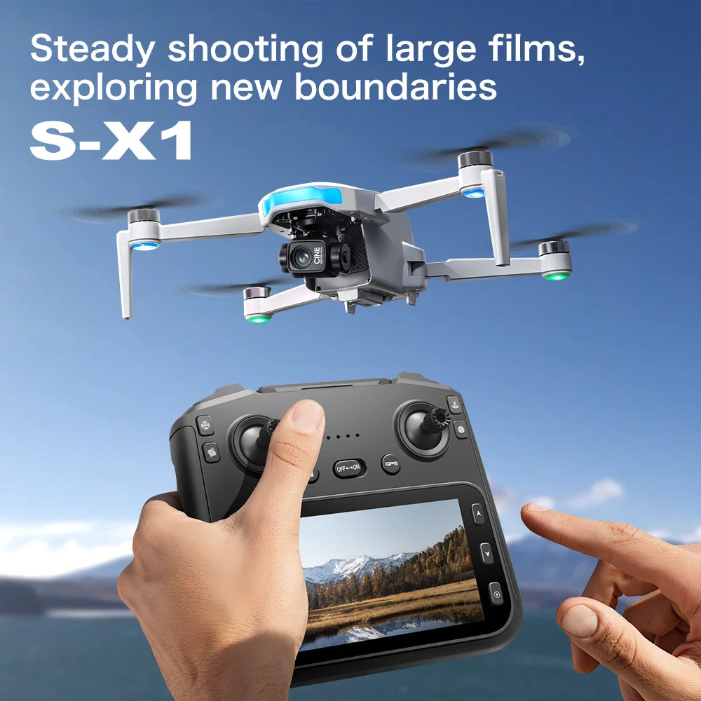 Lenovo S-X1 GPS Drone 8K HD professional camera Three-axis gimbal WIFI Obstacle Avoidance Quadcopter Brushless Toy Gift