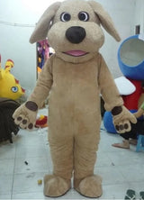 Plush Brown Dog Mascot Costume Adult Full Body Cosplay Outfits Cartoon Character Halloween Fancy Dress Party Animal Carnival Pro