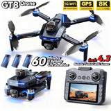 For Genuine GT8 Drone 4K Professional Dual Camera FPV GPS Brushless Motor Optical Flow Hovering Folding Quadcopter 4k 8K RC Dron