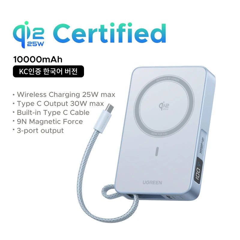 UGREEN 10000mAh portable power bank 25W fast charging