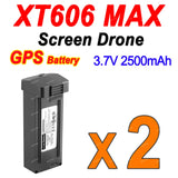 XT606 MAX GPS Drone Battery 3.7V 2500MAH 25mins Time For XT606 Screen RC Airplanes Parts XT606 Spare Replacement Accessories