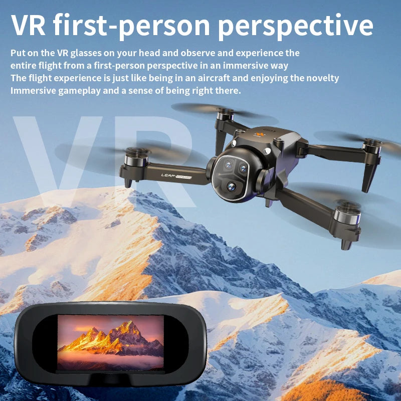 H21 Drone with VR Glasses 4K High-Definition Camera Brushless Motor RC Quadcopter optical flow dron aerial photography aircraft