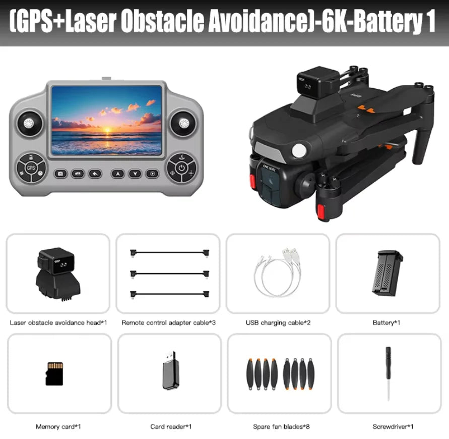 Lenovo A1R 3S GPS Drone 8K Professional  HD Camera 360° Laser Obstacle Avoidance Brushless Motor 5G WIFI FPV Quadcopter Toys