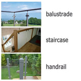 12pcs 6-12MM Glass Clamp Stainless Steel 304 Clip Flat Back Bracket For Balustrade