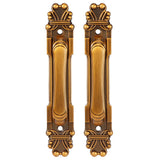 2Pcs Door Handles European Style Antique Zinc Alloy Door Pull Handle Cabinet Hardware Accessory for Balcony Wooden Doors