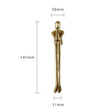 Brass Handle Nordic Modern Simple Wardrobe Door Cabinet Drawer Luxury Humanoid Copper Cabinet Creative Long Handle Drawer Knobs