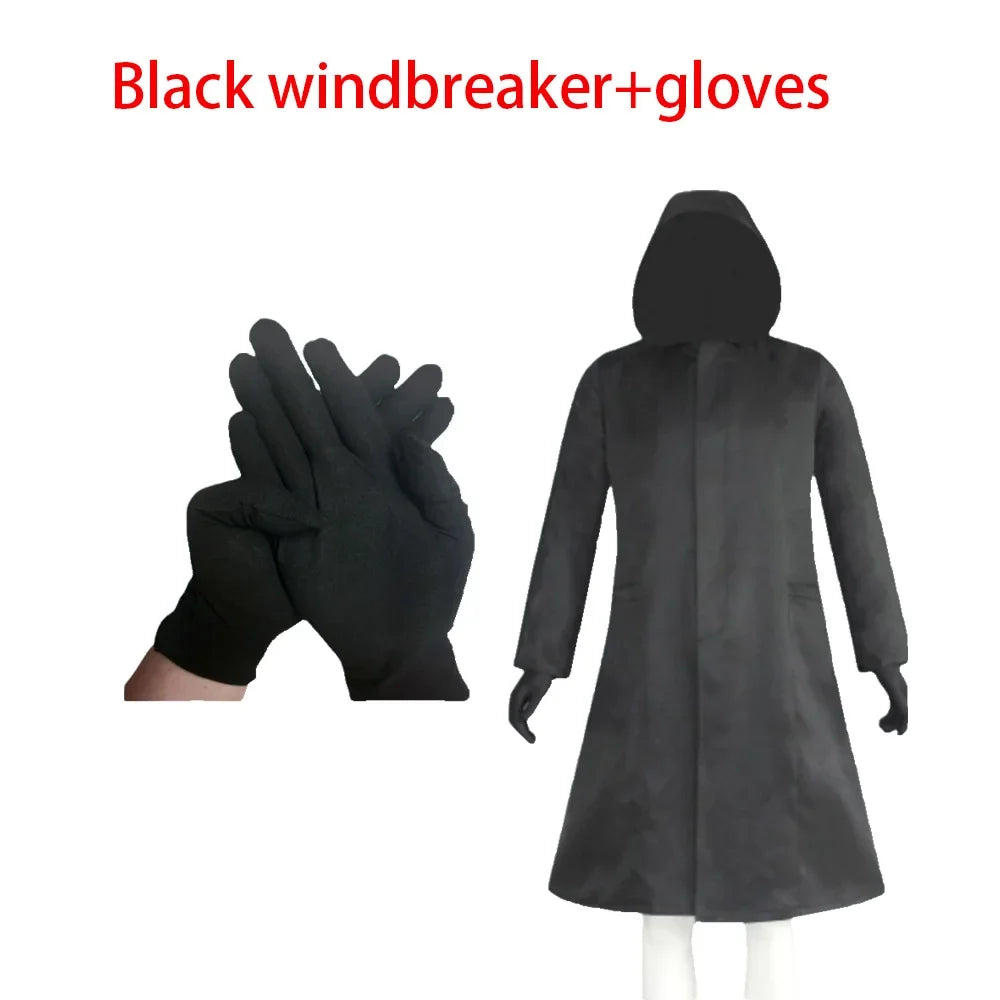 Korean Drama Game Cosplay Costume With Gloves Man Black Jumpsuit Triangle Disguise Round Square Carnival Party Men Medieval Coat