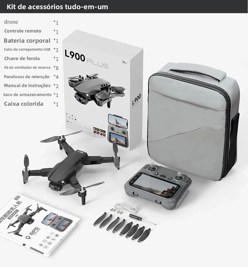 L900 PLUS GPS Drone 4K Professional HD Camera Brushless Motor 5G WIFI With Screen Remote Control FPV Dron RC Quadcopter Boy Toys
