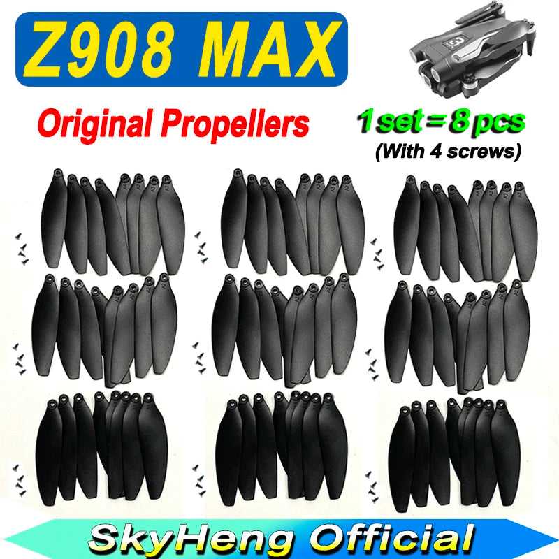 8Pcs Original Z908 ProMAX Drone Propellers Z908 Max Spare Blades Maple Leaf For Z908 Max Drone Propellers Accessories Parts