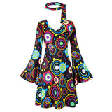 70s Costume Disco Dresses for Women Halloween Costume Sexy Hippie Costume Disco Dress with Disco Headband 70s Outfit Women