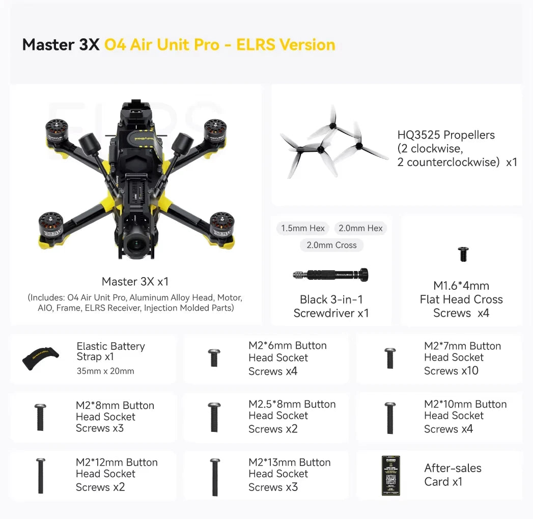 SpeedyBee Master 3X Modular O3/O4 Pro HD Digital VTX FPV Drone