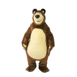 Plush Martha and Bear Mascot Costume Cute Masha Girl Doll Costume Cartoon Character Cosplay Costumes Party Performance Outfits