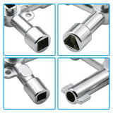 4in1 Silver Key Wrench Electrical Elevator Control Cabinet Valve Inner Triangle Quadrangle Screwdriver Tool Set
