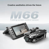 New M66 Triple Battery Brushless Drone with Screen Remote – Gesture Control, Zoom Photography, Smart Obstacle Avoidance