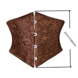Retro Court Style Waist Cincher Short Corset Belt Posture Corrector Tummy Control Back Strap Tightening Bodice Support