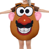 Funny Potato Head Costume Mr. and Mrs. Potato Head Matching Outfit Halloween Cosplay Tunic Couple Carnival Party Disguise Wear