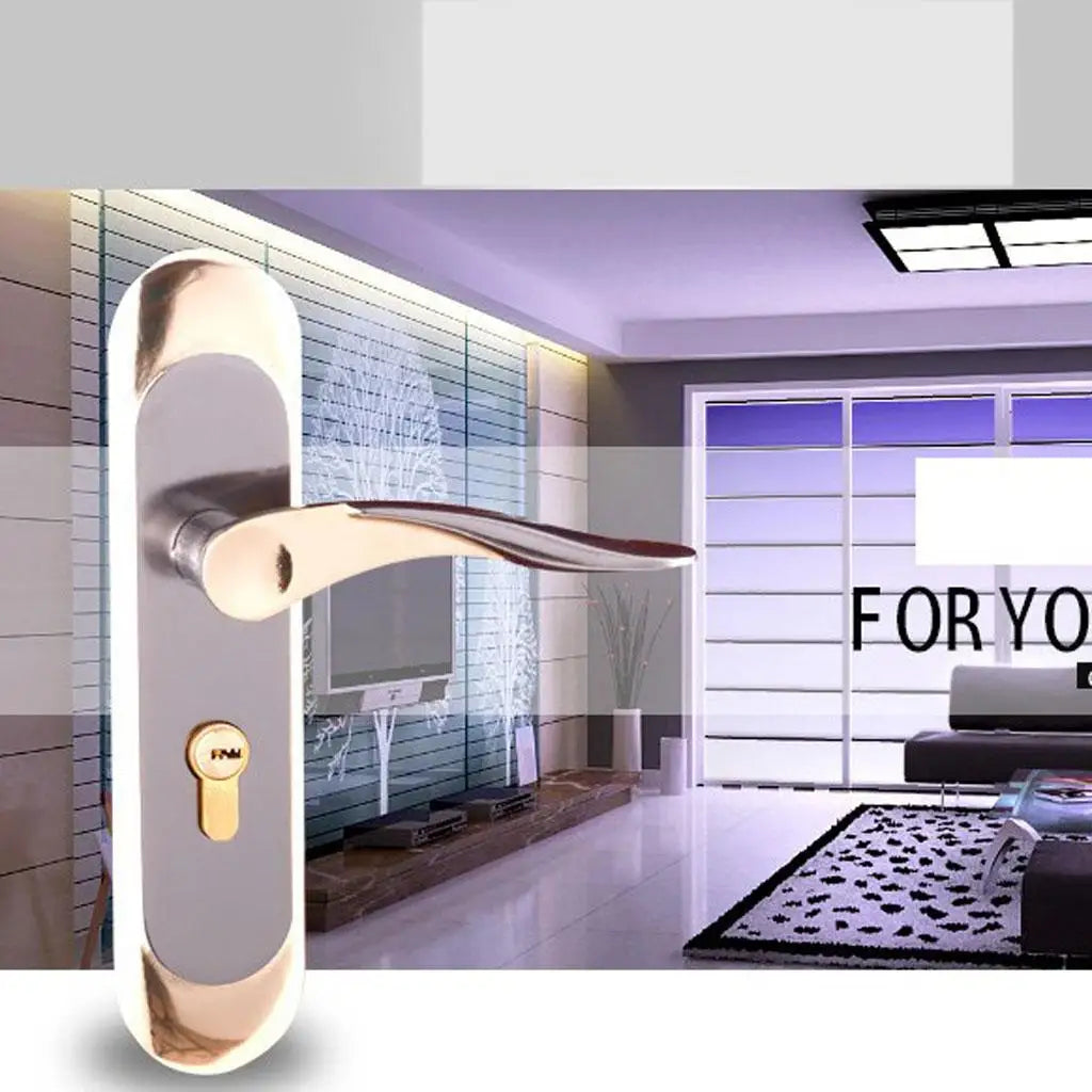 Entrance Lever door handle [with Three keys] for office or front door #5