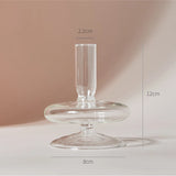 Modern Glass Candleholder Nordic Home Decor Clear Glass Candle Holder Candlelight Home Decoration Ornaments Candel Holder