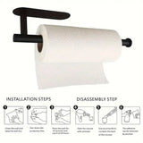 Strong Adhesive Paper Towel Holder, Adjustable Kitchen Organizer, for Countertop or Wall, Rust Proof