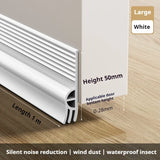 28/50mm Height Door Bottom Weatherstripping Windproof Dust Insect Prevention Self-Adhesive Triple-Thickening Window Seal Strip