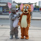 Hot Grey Cat and Brown Mouse Mascot Costume Anime Cartoon Characters Advertising Event Party Christmas Costume for Adults Kids