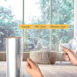 Clear Security and Safety Window Film Shatterproof Film for Glass Windows Anti Shatter Tempered Glass Cover Clings Film for Home