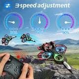 L101 RC Foam Airplane Mini Drone 2.4G Fighter Stunt Helicopter 360° Flip Remote Control Aircraft LED Colored Lights Quadcopter