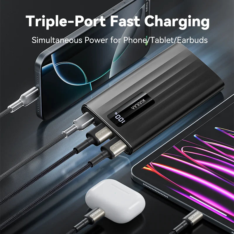 KUULAA 10000mAh portable power bank 5W fast charging