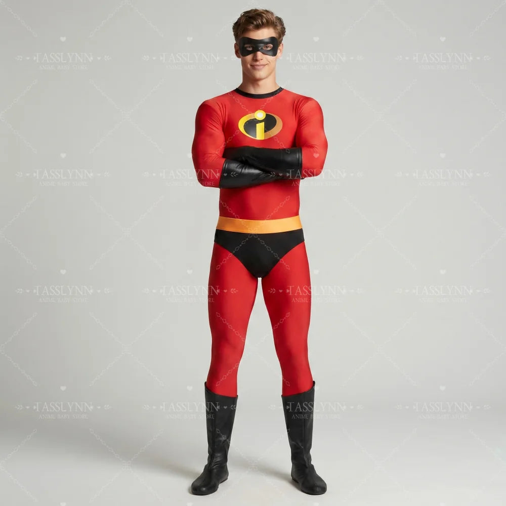 Mr Mrs Incredible Cosplay Elasti Girl Family Matching Outfit Adult Zentai Bodysuit Halloween Costumes Family Cosplay Costumes