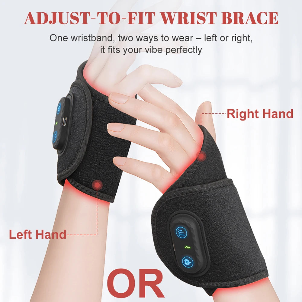 Rechargeable Red Light Therapy Wrap, 660nm 850nm, Relieves Wrist and Ankle Injury, Wrist Belt Ankle Strap for Office Worker, Eld