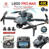 New L600 Pro MAX 4K Professional Drone With 8K HD Camera 3-Axis Gimbal GPS Dron Obstacle Avoidance 5G WIFI FPV RC Quadcopter Toy