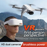 2.4G Optical Flow with VR Glasses Display, Brushless Drone with Dual Lens WiFi, Professional Aerial Camera 2026