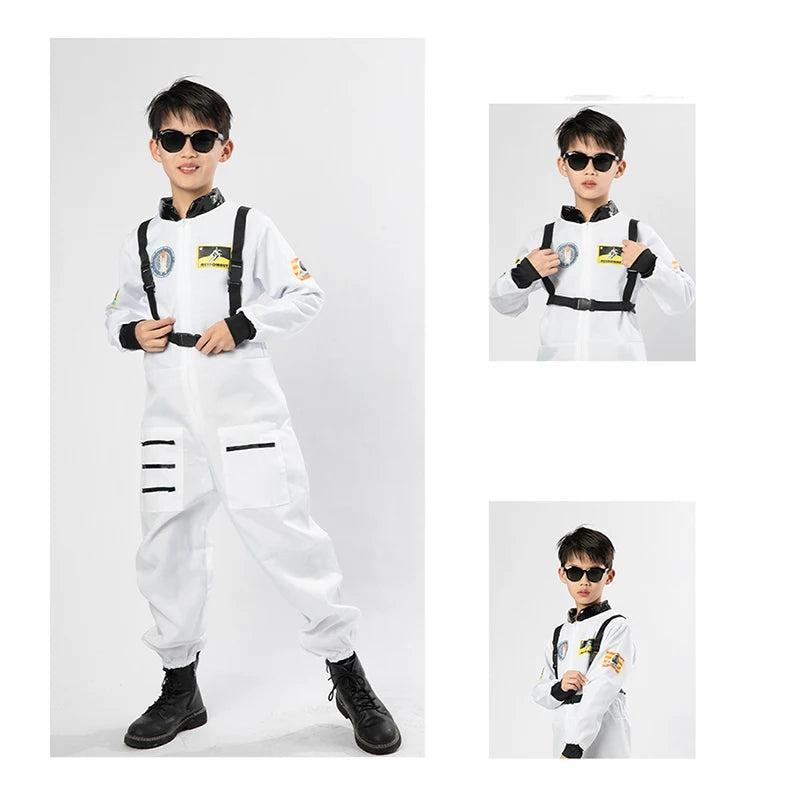 Astronaut Costume for Jumpsuit Role Play Astronaut Space Suit Halloween White Cosplay