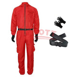Game Red Calamari Game Jumpsuit Cosplay Party Tracksuit Outfits Mask Props Role Play Classic Costume From